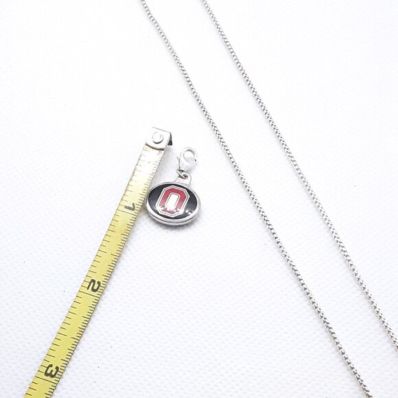 Sterling silver Ohio State Pendant/Charm necklace - Picture 9 of 9